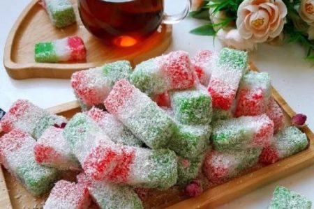 مواد لازم برای تهیه شیرینی پرچمی خانگی